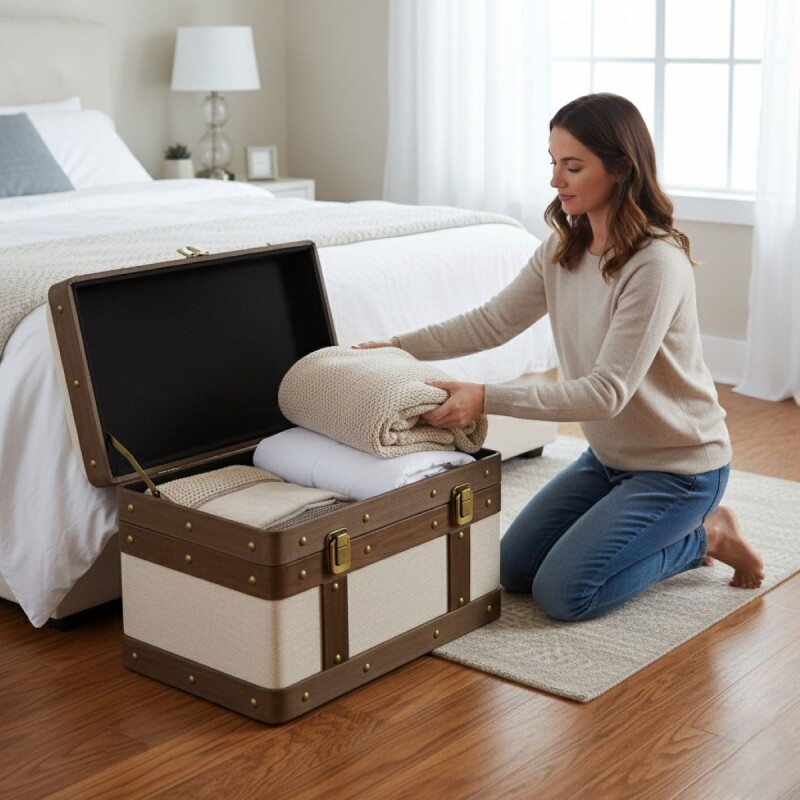 BAUL ORGANIZADOR BEIGE GDE Unica