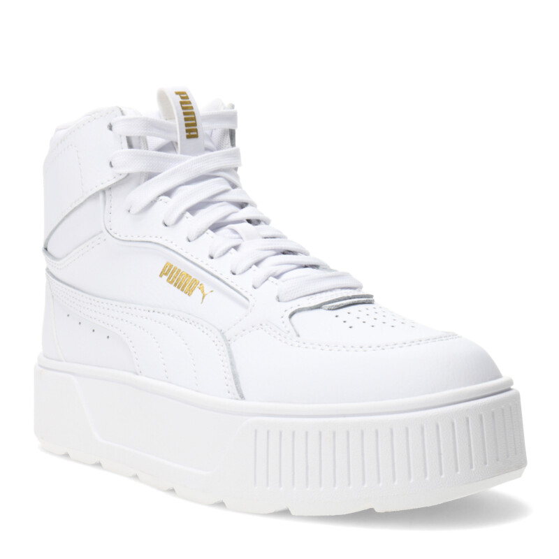 Championes de Mujer Puma Karmen Rebelle Mid Blanco - Dorado