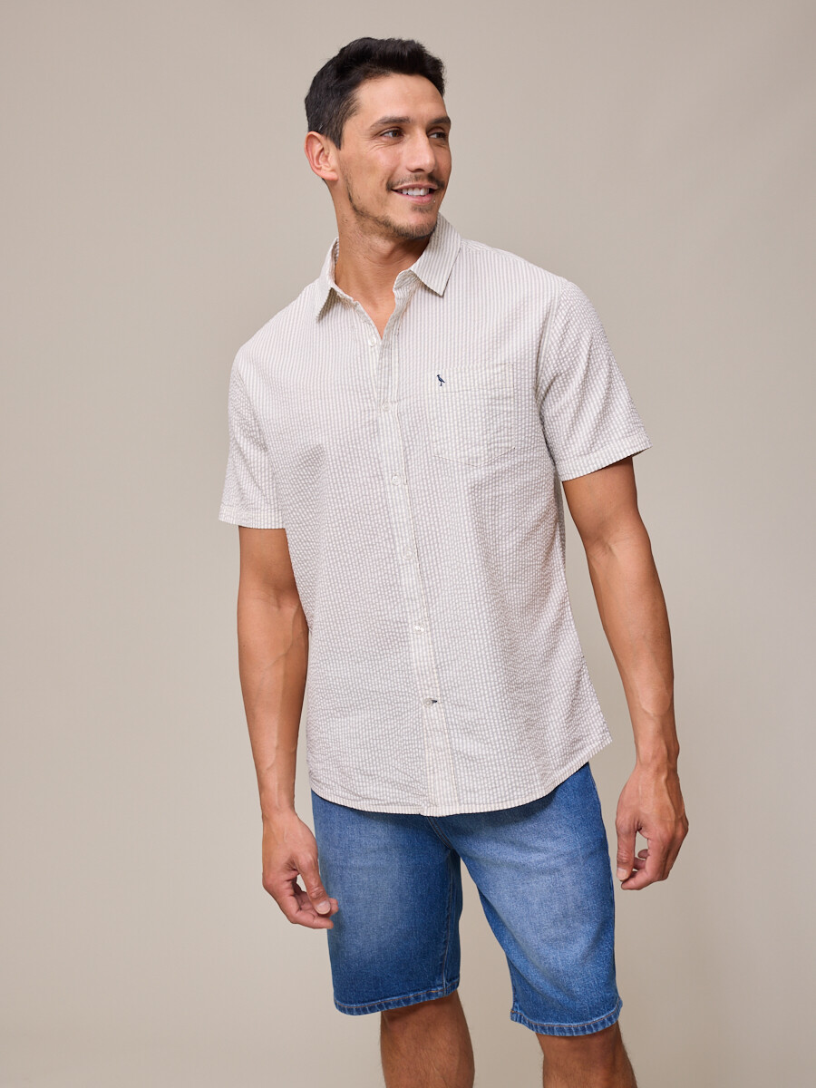 CAMISA M/C ESTURA POLANCO - Celeste 
