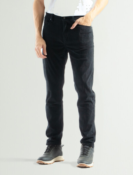 Pantalon de Pana Clasico Velvet Largo 32 Negro