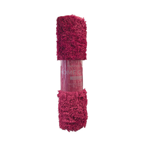 Alfombra Baño con Pelo Largo Home Class 45 x 75 cm BORDO
