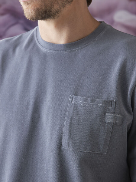 T-SHIRT TAZ PIQUE L/S CARBON