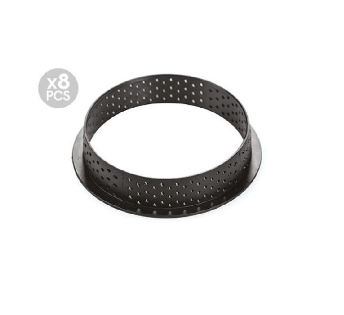 Molde para tarta microperforado redondo por 8 unidades 