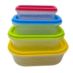 TUPPER DE PLÁSTICO SET x4 TUPPER DE PLÁSTICO SET x4