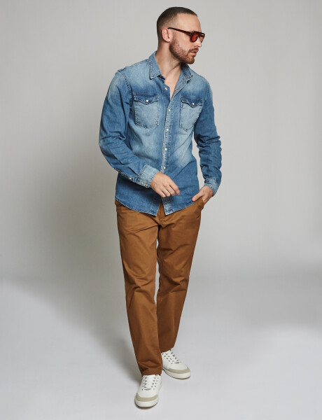 Camisa m/l jean Camisa m/l jean