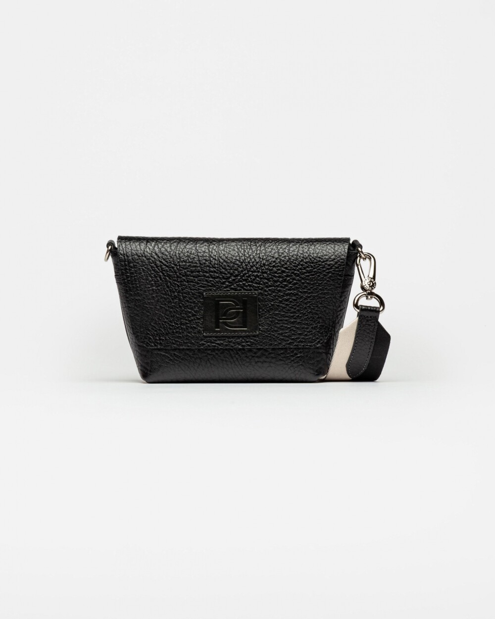 Mini bag Nina en cuero graneado Negro