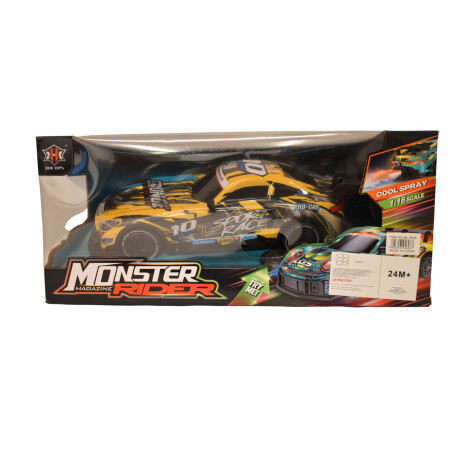 Auto a Control Remoto Monster Deportivo 1:16 Luces A Pilas Amarillo/verde