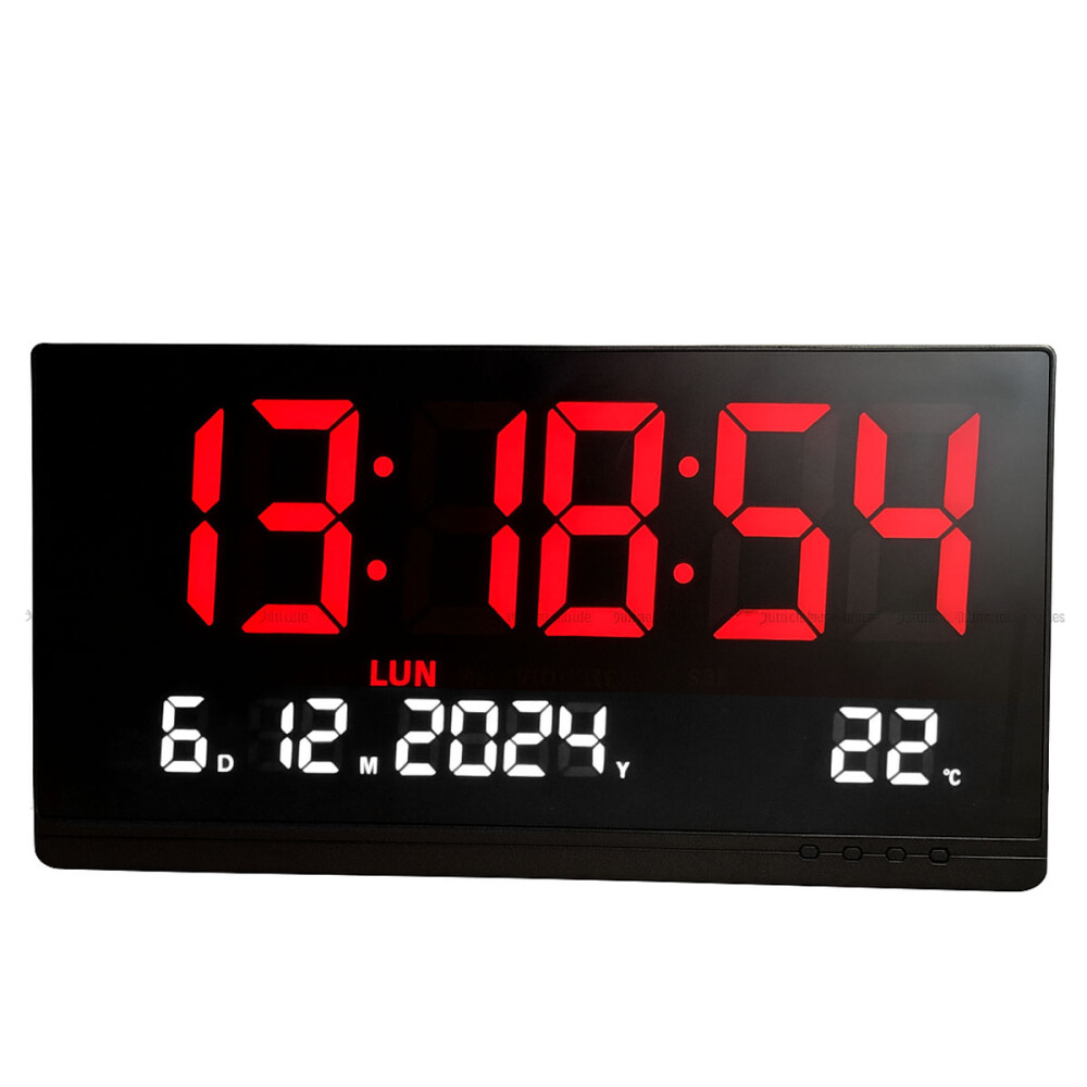 Reloj De Pared Digital Led 48cm Rojo