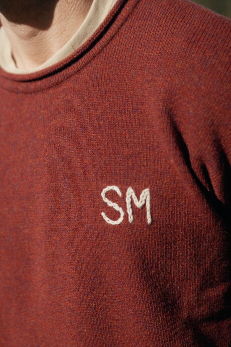 Wool Sweater Men Bordeaux
