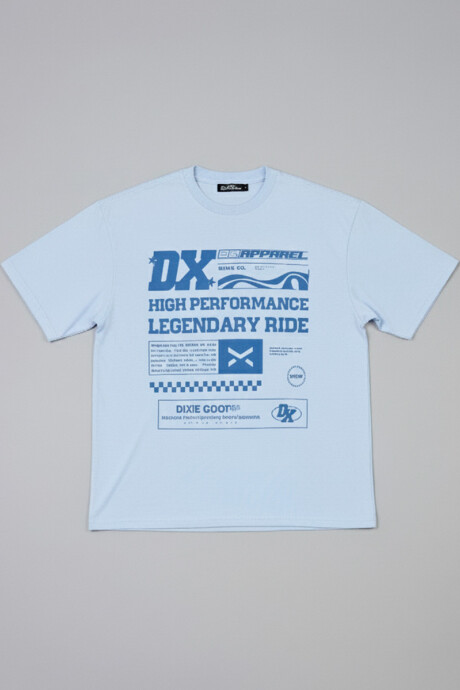 T-SHIRT MANABI DIXIE Celeste