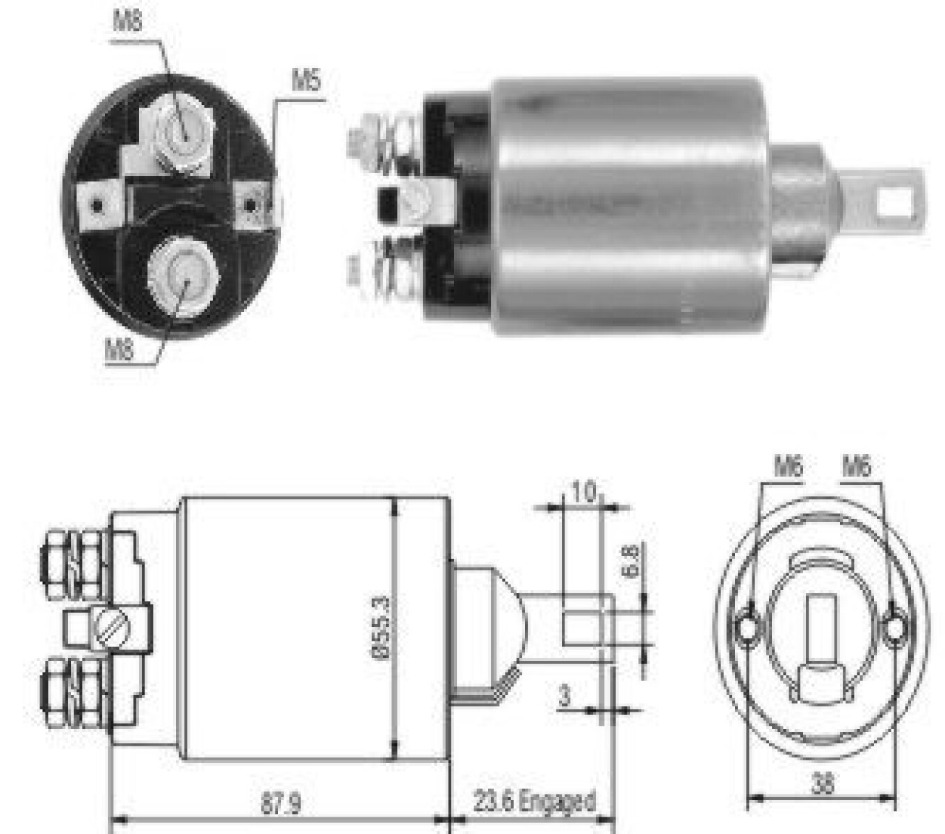 AUTOMATICO DE ARRANQUE MITSUBISHI SOLENOIDE MAZDA ARR.MITS.12V ZM 