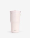 Artículos cocina Vasos y Botellas Vaso Metálico Con Manija Y Sorbete Flip - Blanco Crudo