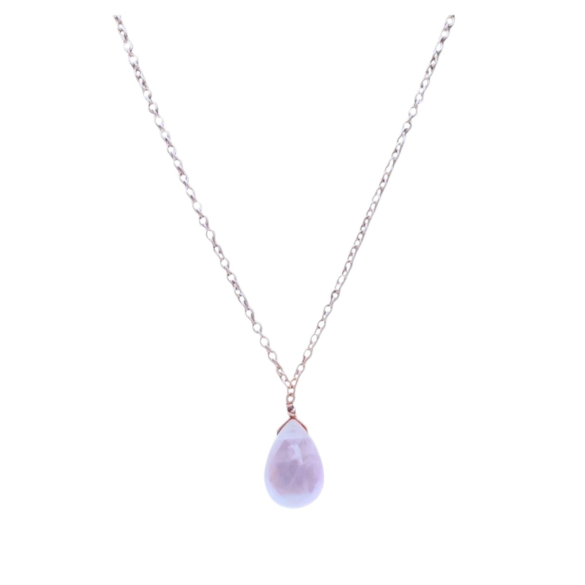 Conjunto Makar-Plata rodinada-Piedra Cuarzo rosa-CJ2016 - conpiedra 