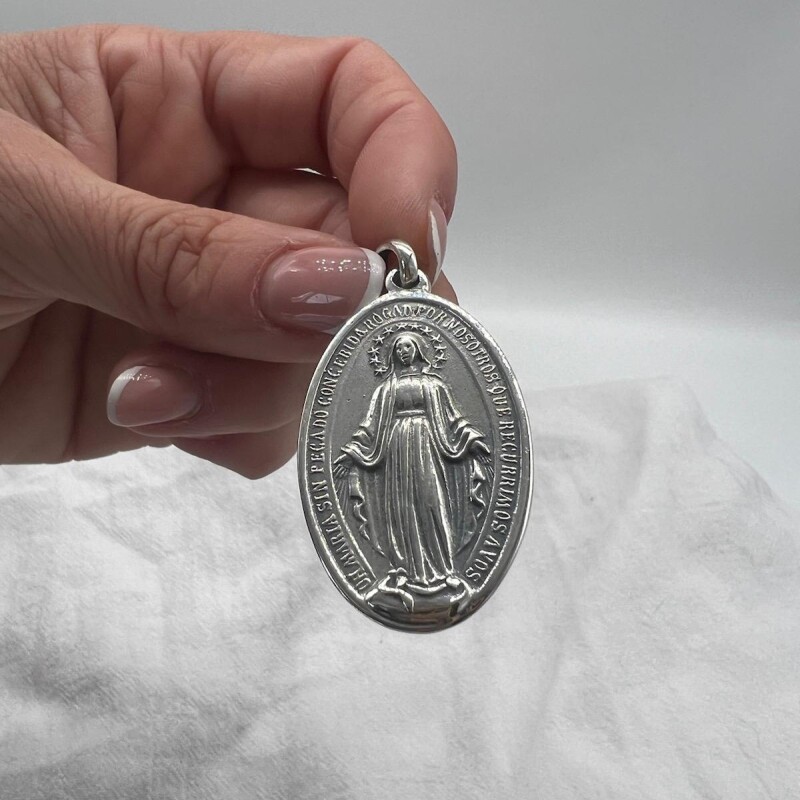 Medalla Virgen Milagrosa en Plata 925 Medalla Virgen Milagrosa en Plata 925