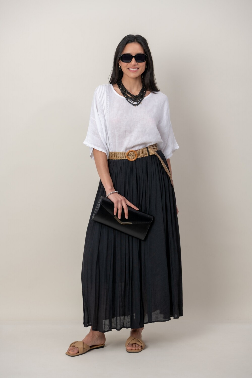 POLLERA MIDORI Negro