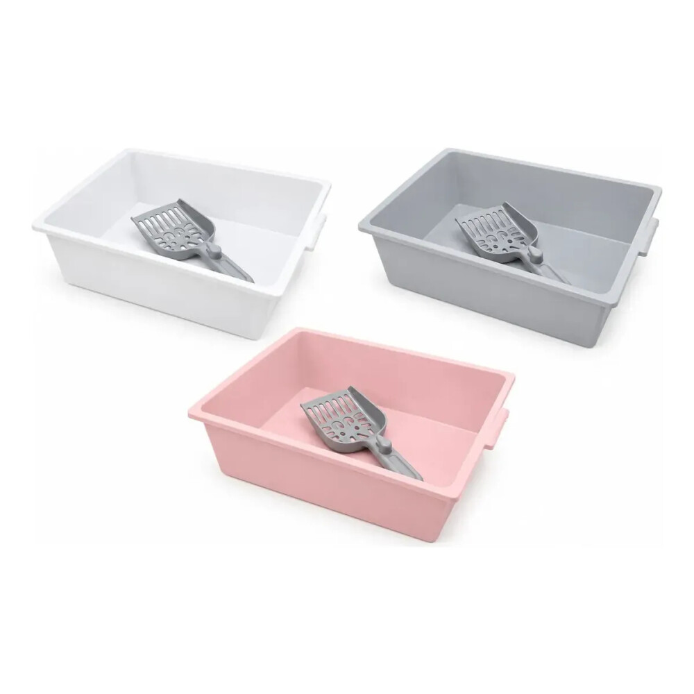Bandeja Sanitaria Para Gatos Con Pala ROSA