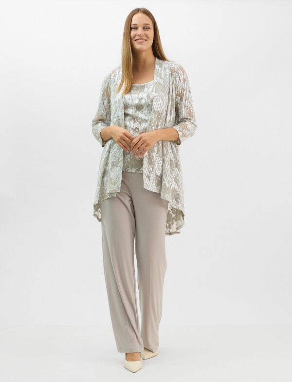 Conjunto 3 Piezas Estampado Lurex PLATEADO