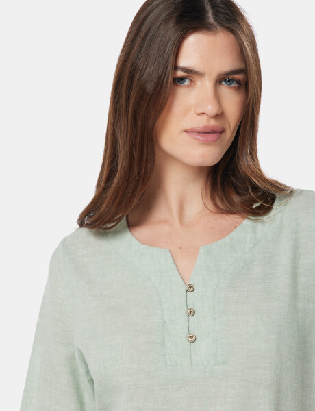 BLUSA DE LINO Verde