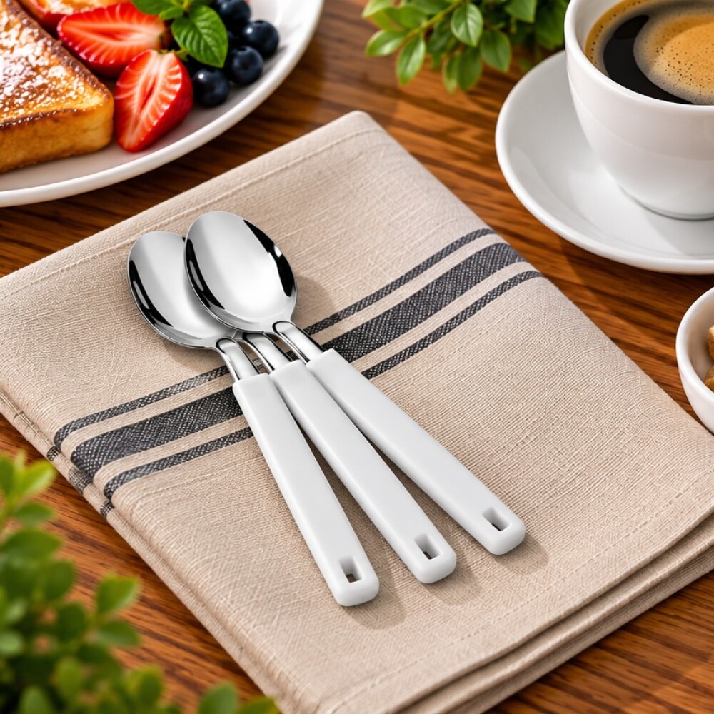 Primavera Blanco Set 3 cucharas postre 60330/6 Primavera Blanco Set 3 cucharas postre 60330/6