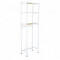 Mueble Hierro y Madera Organizador Rack baño sobre inodoro Blanco