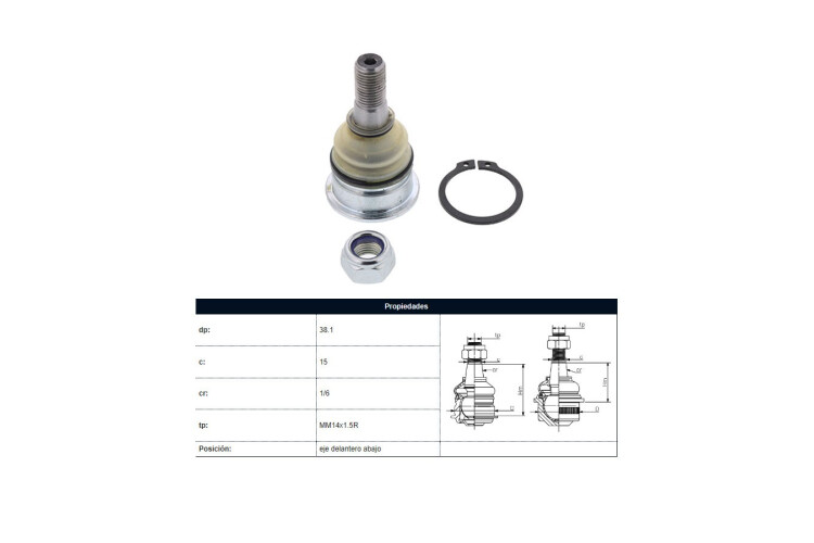 Rotula Del Nissan Sentra B15 01-06 Der/Izq Rotula Del Nissan Sentra B15 01-06 Der/Izq