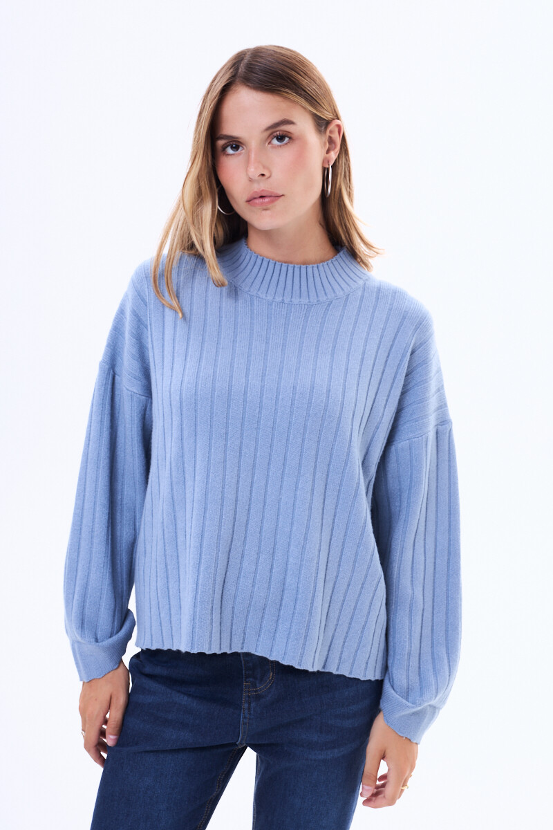 Buzo Tejido Araras Azul