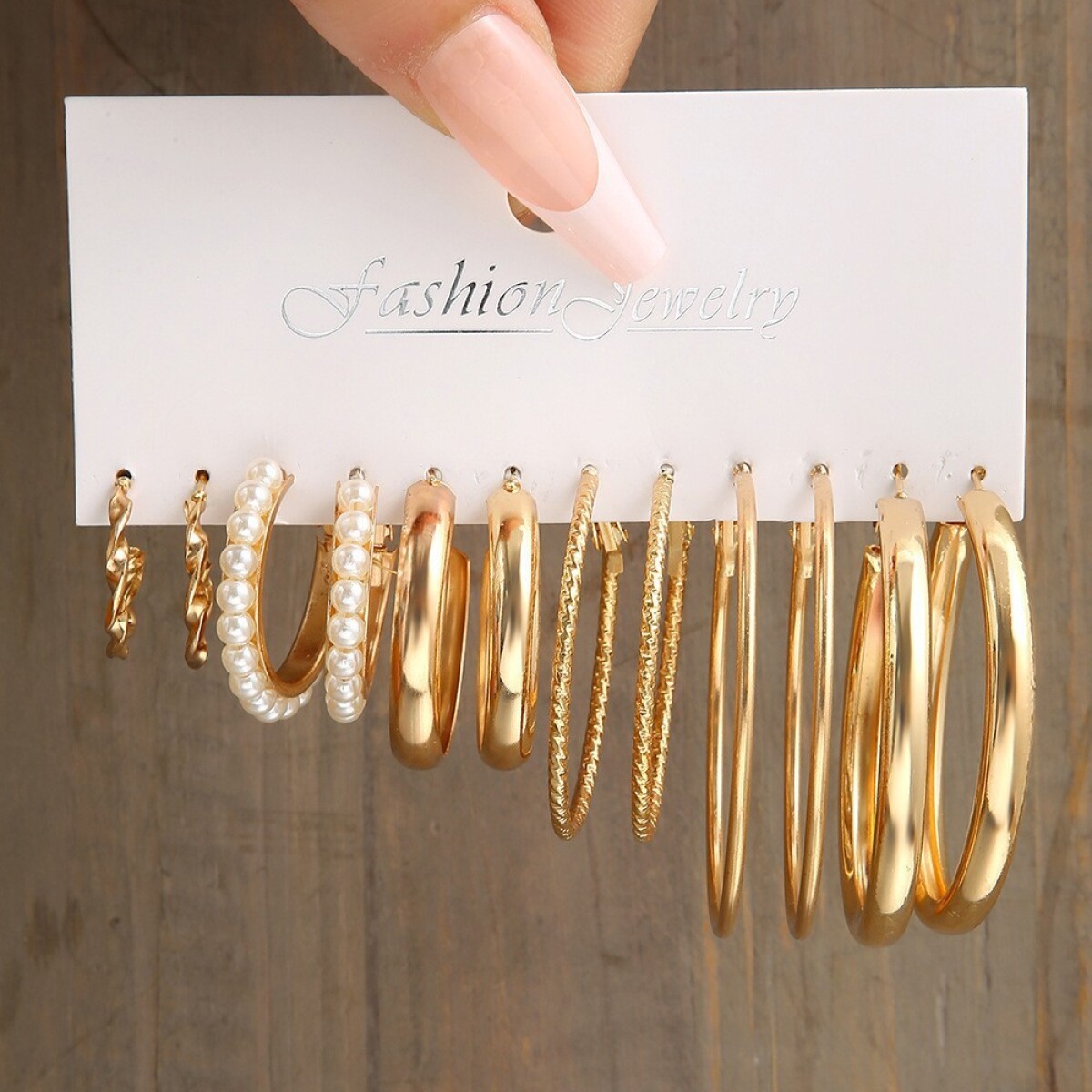 Juego De Aros En Color - Oro 