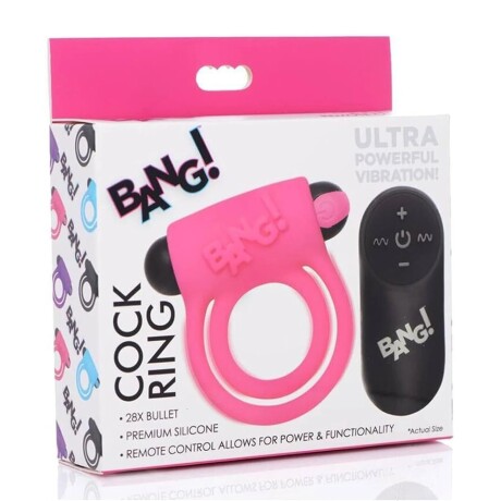 Anillo Vibrador Control a Distancia BANG! Rosa