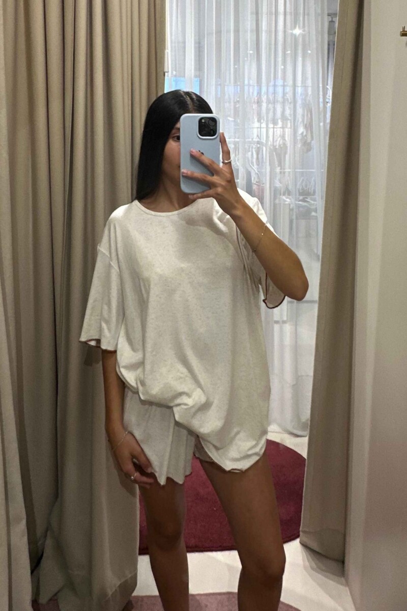 Pijama Dada Viscosa Lino Beige