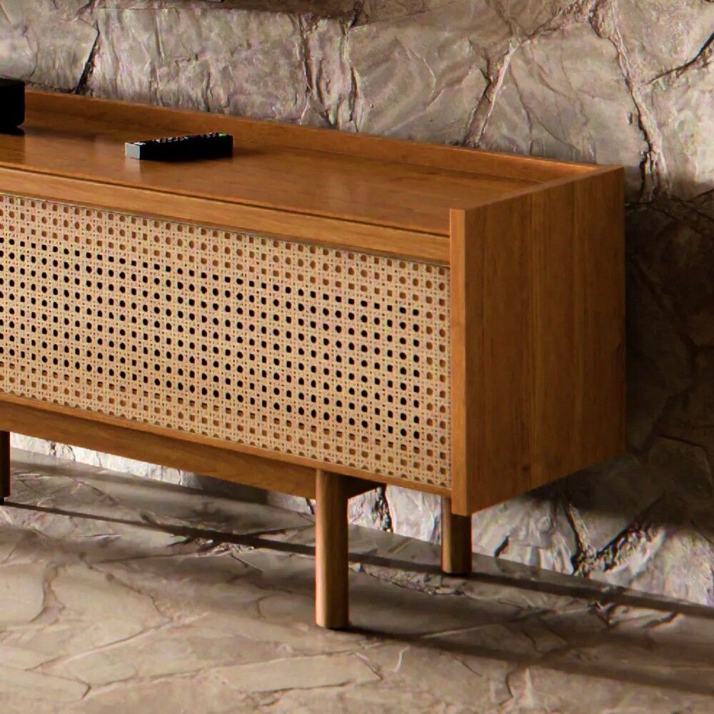 Rack de TV Dune Rattan 2.2 - Linea Manhattan Marrón