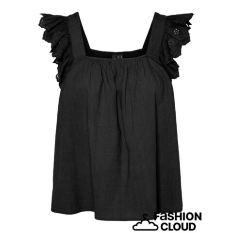 VMPRIYA S/L FRILL TOP WVN EXP BLACK