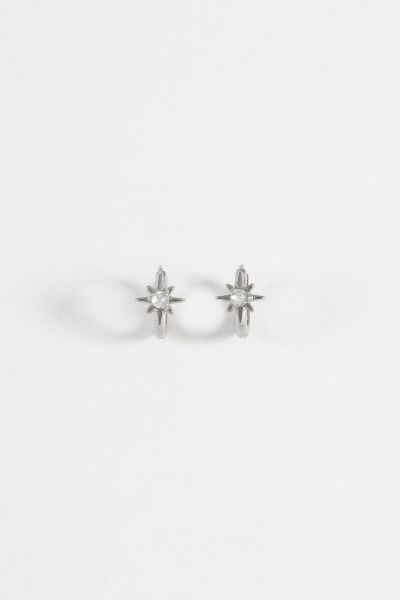 Aros acero star plateado