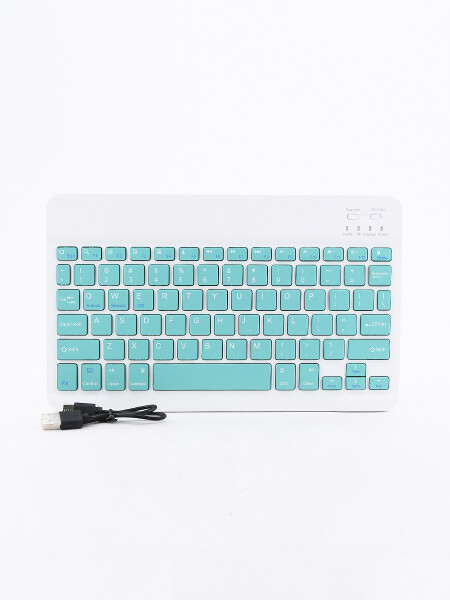 TECLADO INALAMBRICO USB VERDE AQUA