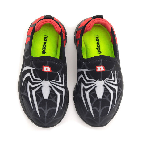 Calzado Novopé Elástico Flexible Infantil Niño Niña Spiderman-Negro