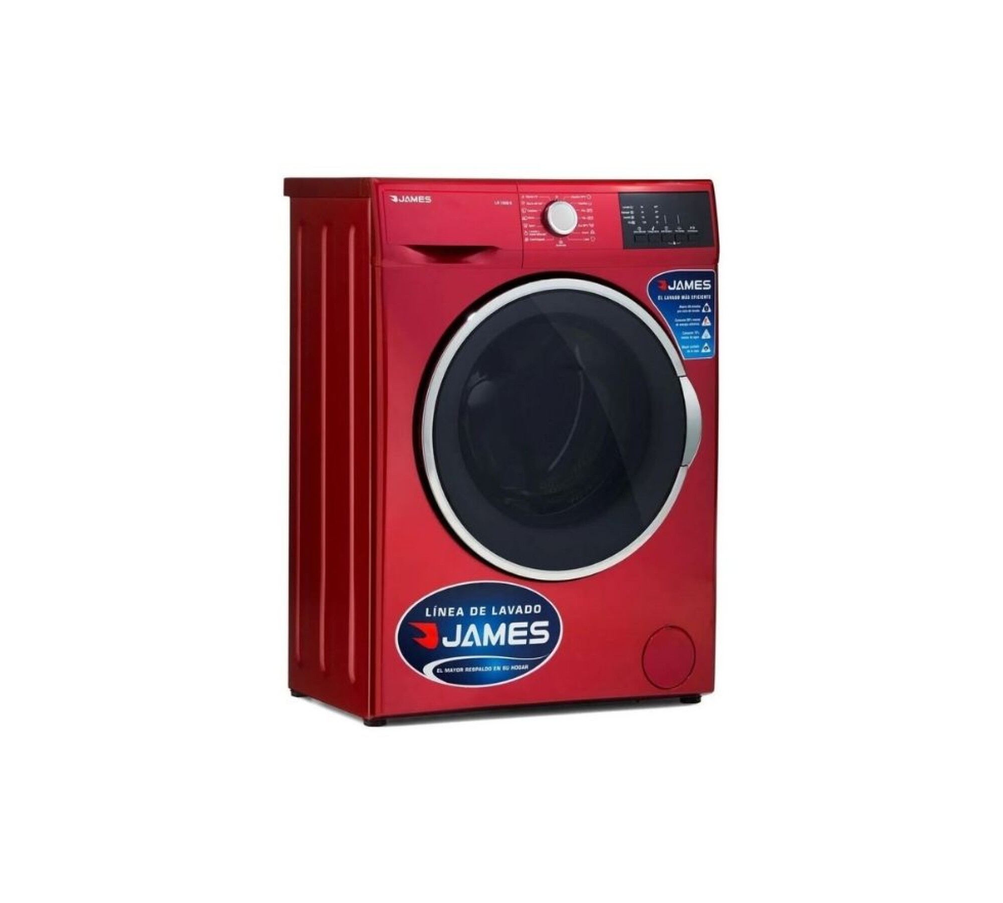 Lavarropas automático James 1008 rojo - — Rustico Hogar