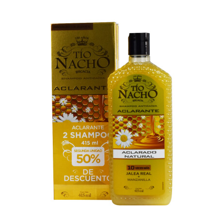 PACK SHAMPOO TIO NACHO 414 ML 2 UNIDADES ACLARANTE PACK SHAMPOO TIO NACHO 414 ML 2 UNIDADES ACLARANTE
