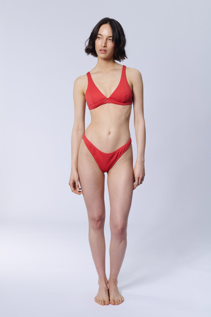 Top textura Rojo