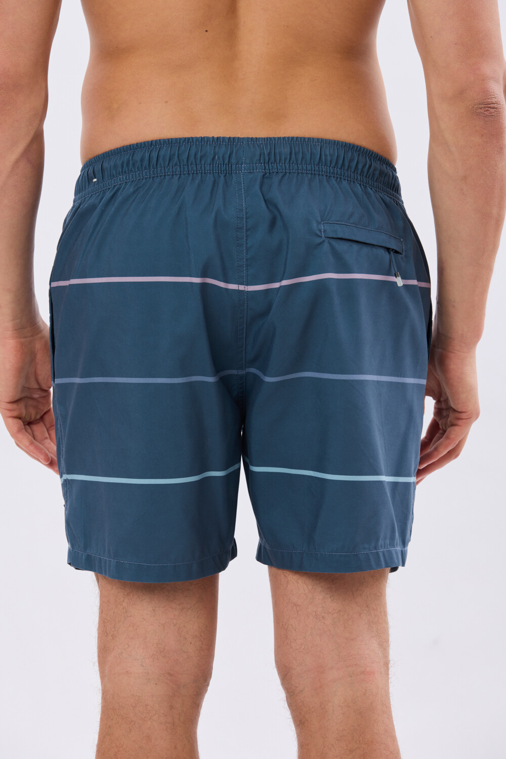 SHORT DE BAÑO RAYADO Azul