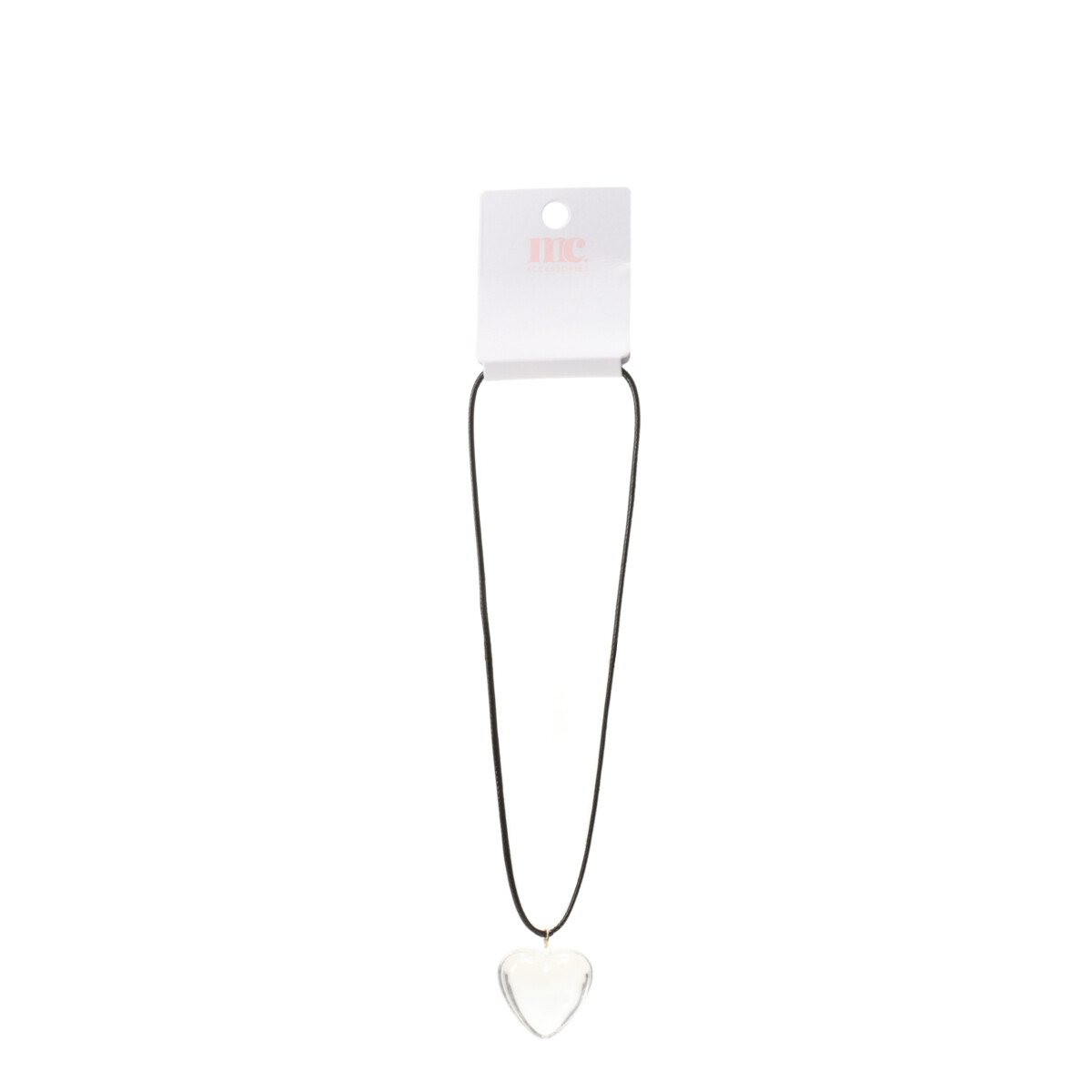 Collar choker con dije de corazón MissCarol - Transparente 