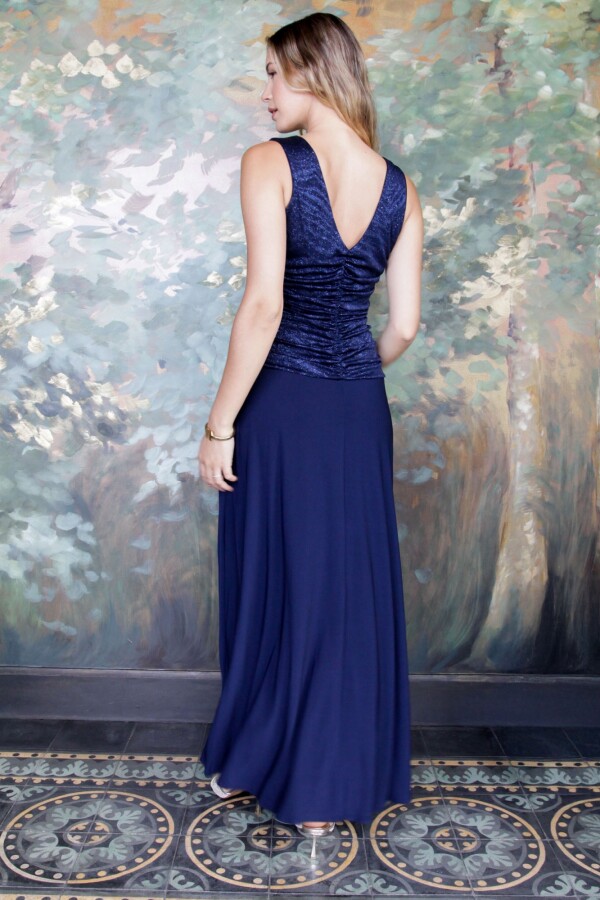 Vestido Maxi Brillo AZUL