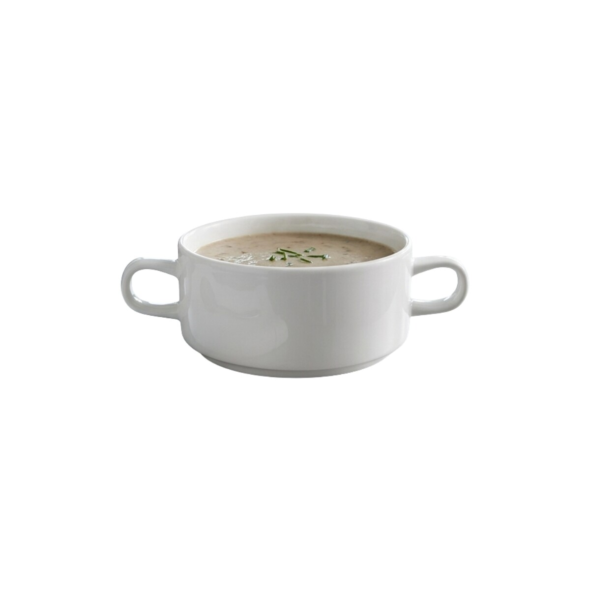 Taza Consome con Asas de Porcelana 300 ml Actualite 