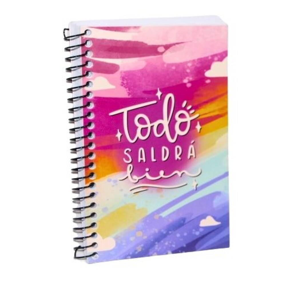 LIBRETA AUGURI ESPIRAL 96 HOJAS TAMAÑO 10 CM X 15 CM TAPA TODO SALDRA BIEN