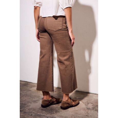 Jean Wide Flared Wide Leg Chocolate