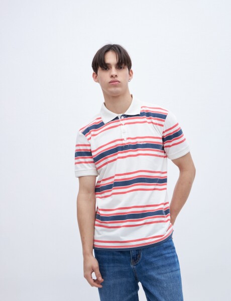 Remera polo Casper Off white