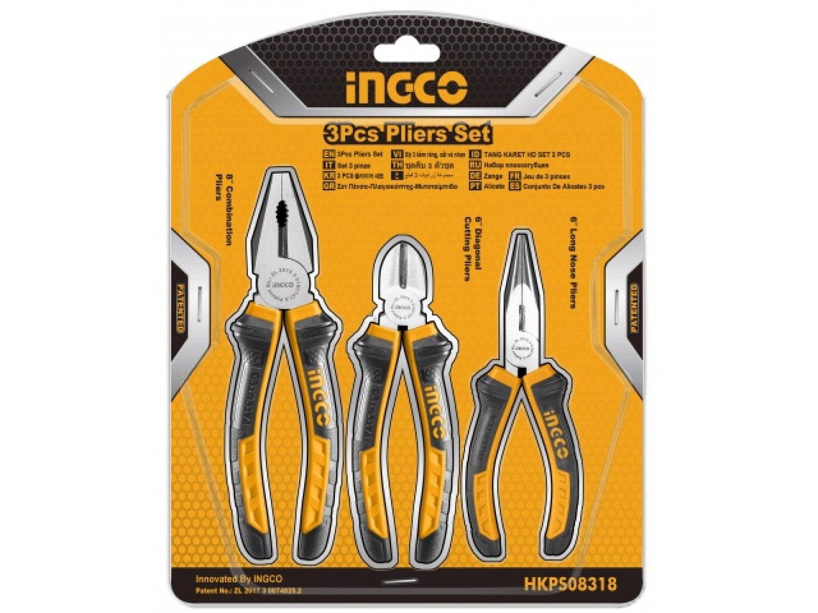 SET X 3 PINZAS COMBINADA PT FINA INGCO 