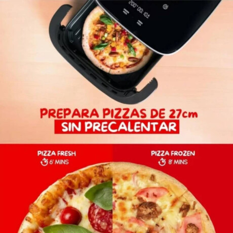 Freidora De Aire Moulinex Easy Fry Xl Surface Compacta Doble Resistencia Cesta Ancha Negro