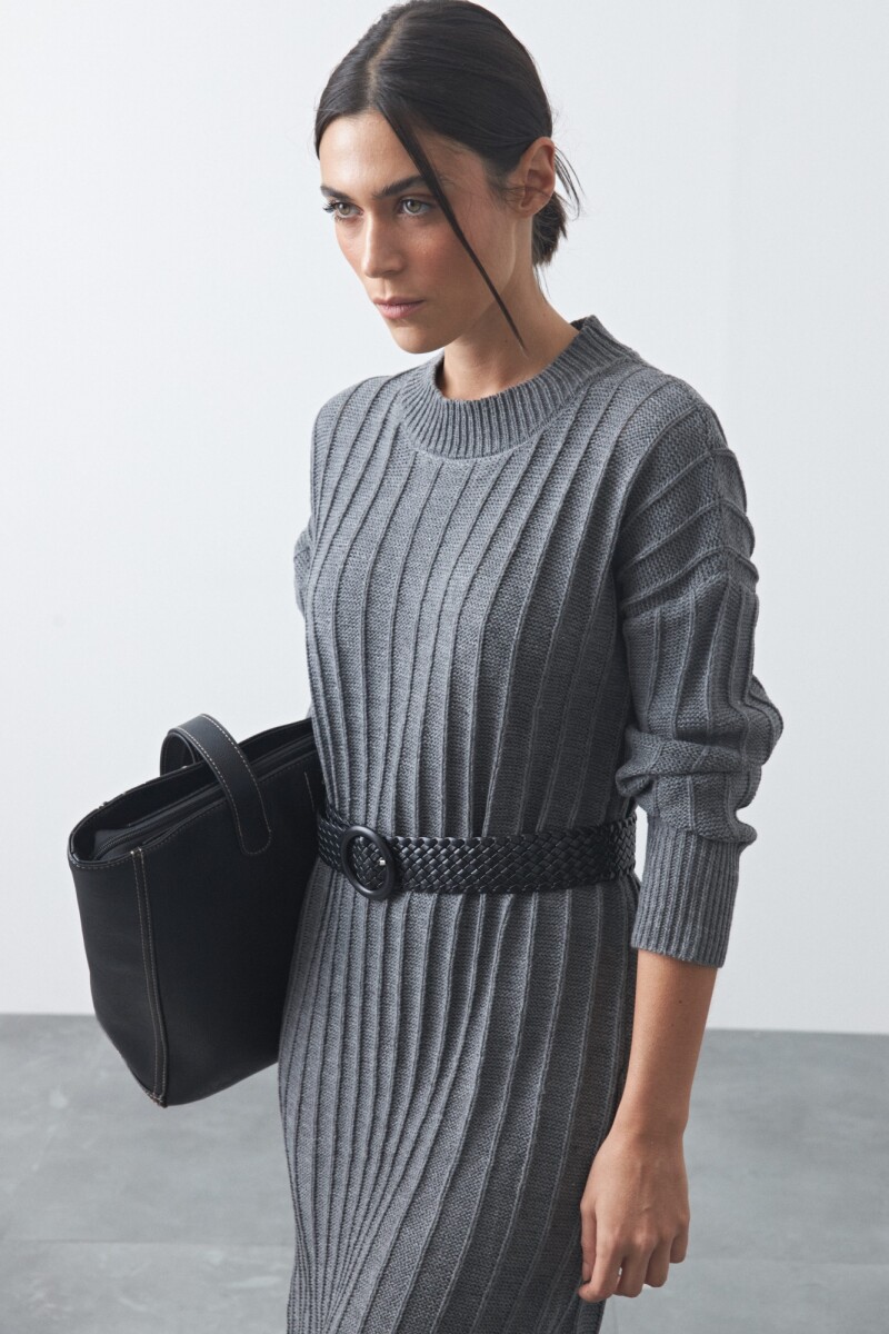 VESTIDO SIMEON - Gris Osc Melange 