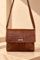 Bandolera teka Whisky croco