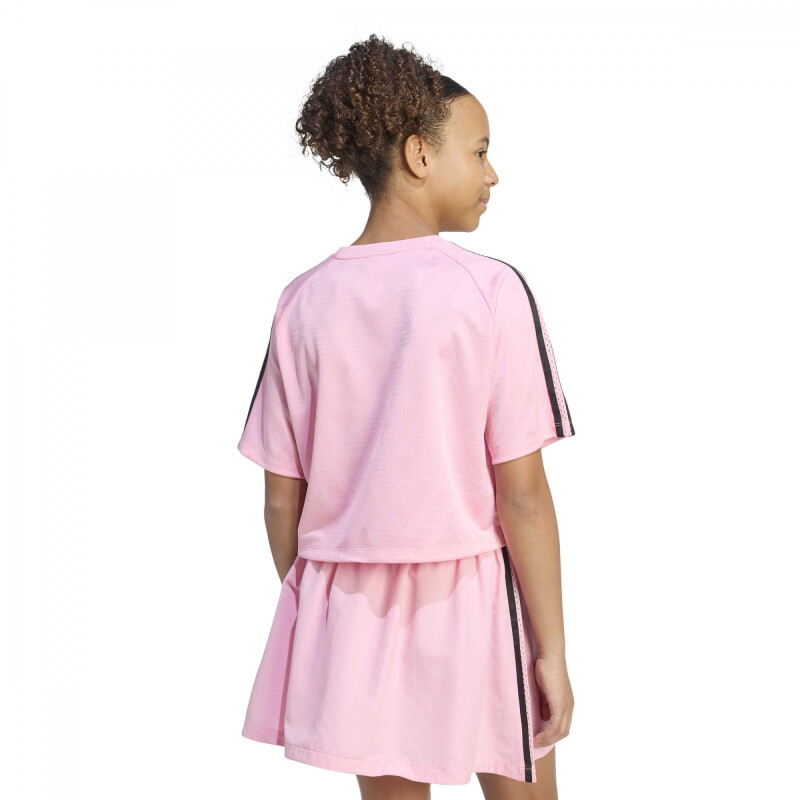 REMERA ADIDAS BOXY JERSEY MUJER KD7832 Rosado-negro