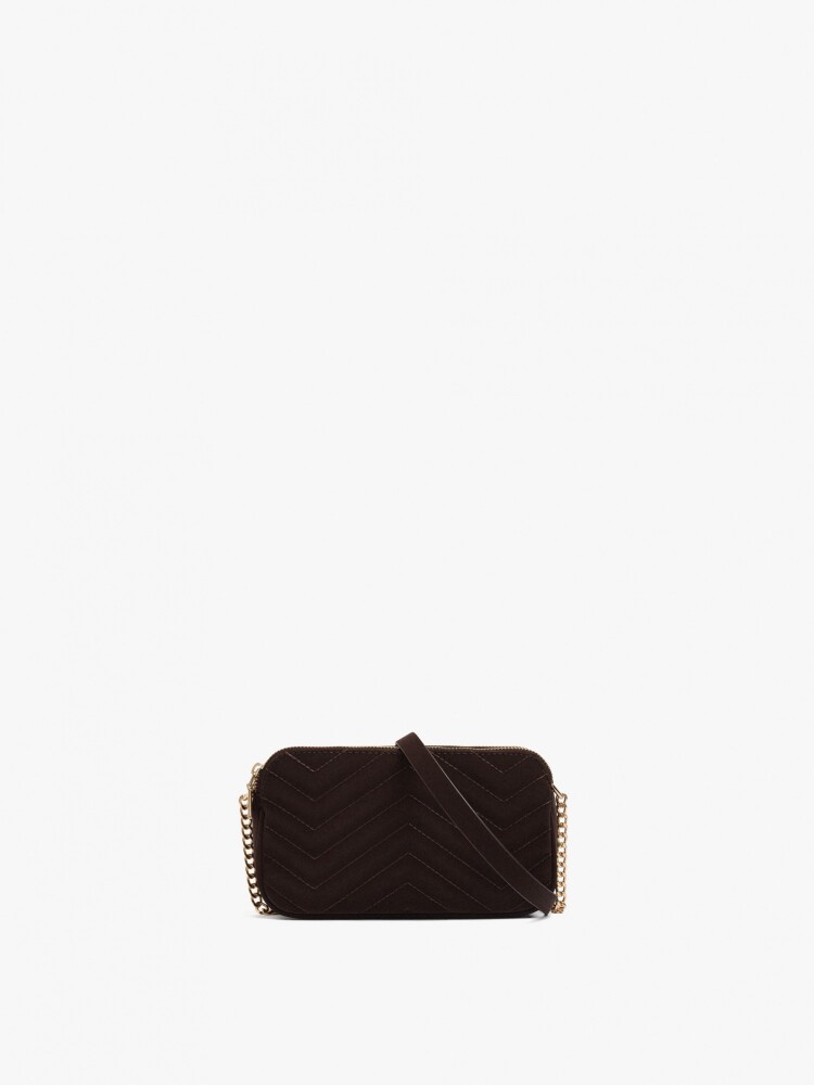 Bolso Acolchada Con Cadena marron